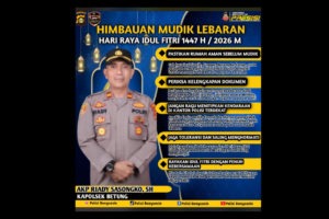 Kapolsek Betung Imbau Masyarakat Waspada dan Utamakan Keselamatan Saat Mudik Lebaran 1447 H