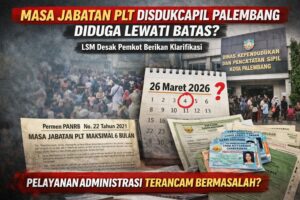 Dugaan Masa Jabatan Plt Disdukcapil Palembang Melewati Batas, LSM LGI Sumsel Minta Penjelasan Pemkot