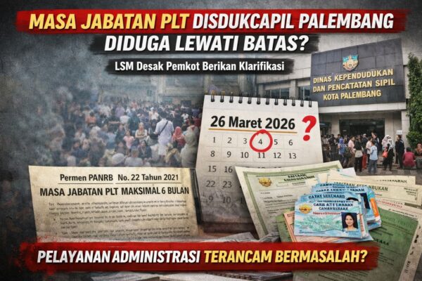 Dugaan Masa Jabatan Plt Disdukcapil Palembang Melewati Batas, LSM LGI Sumsel Minta Penjelasan Pemkot