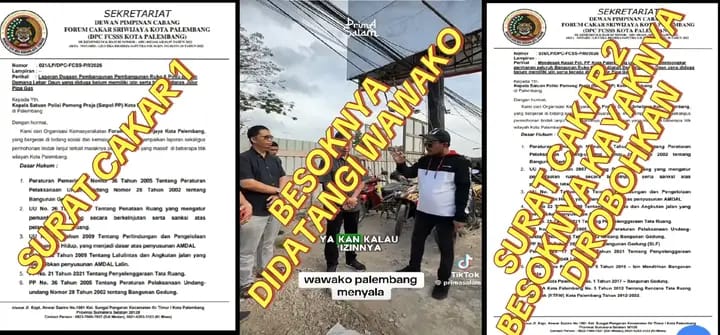 FORUM CAKAR SRIWIJAYA SUMSEL KEJAR AKTOR INTELEKTUAL PERUSAK SEGEL RUKO 6 PINTU DI ATAS JALUR PIPA GAS, DESAK PENEGAKAN HUKUM TANPA KOMPROMI