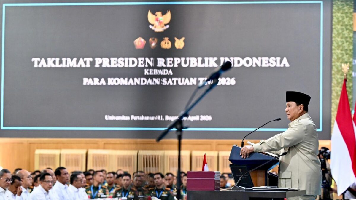 Presiden Prabowo Beri Taklimat kepada 1.500 Komandan Satuan TNI di Unhan Bogor