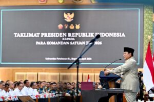 Presiden Prabowo Beri Taklimat kepada 1.500 Komandan Satuan TNI di Unhan Bogor