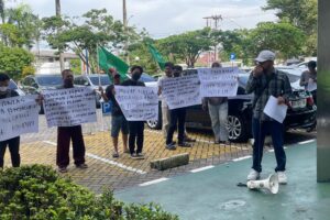 HIMPKA Sumsel Gelar Aksi di Bank Mandiri Regional II Sumsel, Soroti Dugaan Penyimpangan Data Bansos Sembako di Kabupaten Empat Lawang