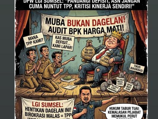 TPP ASN Muba Macet? LGI Sumsel: “Itu Buah Simalakama dari Malasnya Birokrasi Genjot Pendapatan dan Serapan Anggaran!”