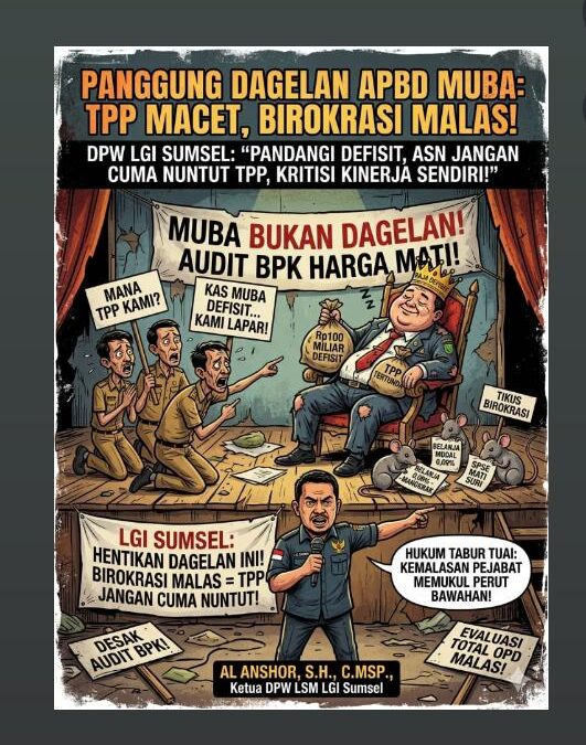 TPP ASN Muba Macet? LGI Sumsel: “Itu Buah Simalakama dari Malasnya Birokrasi Genjot Pendapatan dan Serapan Anggaran!”