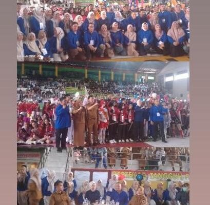 Ribuan Penonton Padati GOR Bukit Tunjuk Saksikan Lomba Drumband SMP se-Lahat