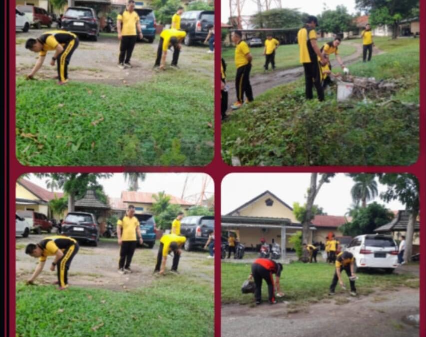 Kurvei Bersama, Polsek Indralaya Gelar BELIDA Wujudkan Lingkungan Mako Bersih, Asri dan Nyaman untuk Pelayanan Masyarakat