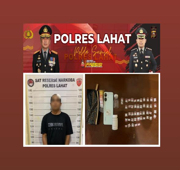 46 Paket Sabu Diamankan, Satresnarkoba Polres Lahat Tangkap Seorang Terduga Pengedar