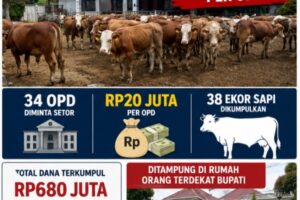 Dugaan Pungutan Rp20 Juta per OPD Jelang Idul Adha: 38 Ekor Sapi Diduga Dikumpulkan di Rumah Orang Terdekat Bupati Lahat