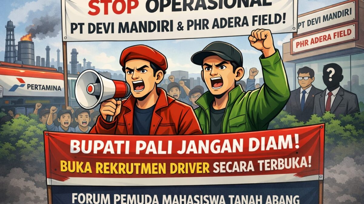 Forum Pemuda Mahasiswa Tanah Abang Kecam Pemkab PALI Bungkam Soal Rekrutmen Driver PT PHR Adera Field