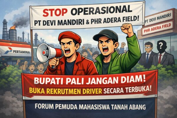 Forum Pemuda Mahasiswa Tanah Abang Kecam Pemkab PALI Bungkam Soal Rekrutmen Driver PT PHR Adera Field