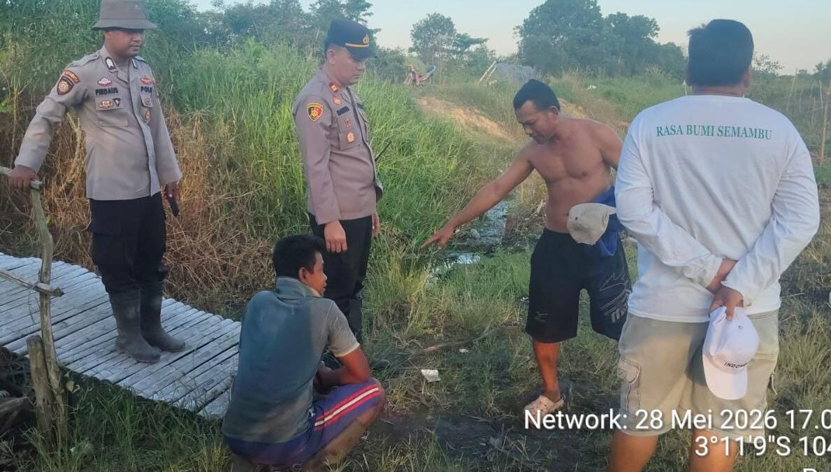 Polsek Indralaya Laksanakan Mitigasi Karhutla dan Cek Titik Hotspot di Desa Palemraya