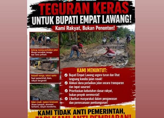 Gerakan Pemuda Pembaharuan Sumsel Soroti Jalan Rusak di Empat Lawang, Desak Bupati Turun Tangan