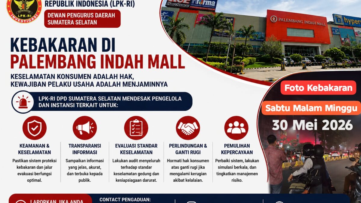 LPK-RI Sumsel Desak Investigasi Menyeluruh Pasca Kebakaran PIM