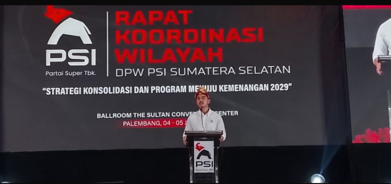 Hadiri Rakorwil di Palembang, Kaesang Sebut Sumsel Punya Aura Kemenangan PSI