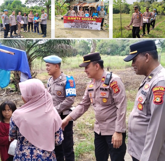 Semangat Kebersamaan dan Kepedulian, Sambut Hari Bhayangkara ke-80, Polsek Indralaya Salurkan Bantuan Sembako untuk Warga yang Membutuhkan