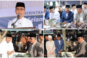 Ratu Dewa-Prima Salam Sholat Idul Adha Bersama Ribuan Jemaah di Masjid Agung, Ajak Warga Maknai Pengorbanan