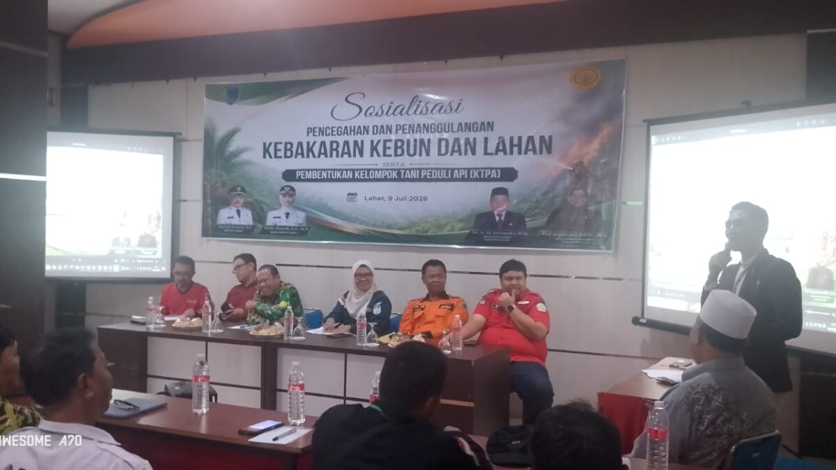 Pemkab Lahat Bentuk Kelompok Tani Peduli Api, Perkuat Pencegahan Karhutla di Wilayah Perkebunan