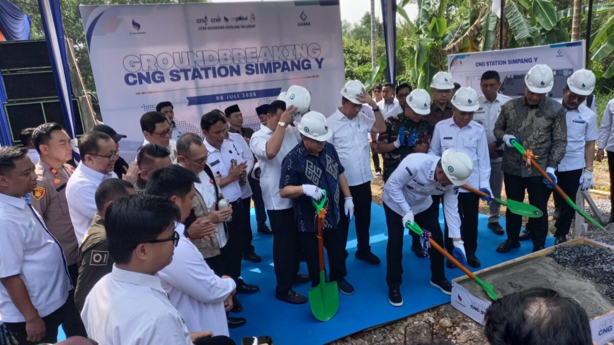 Kapolsek Indralaya Ogan Ilir Hadiri Groundbreaking CNG Station Simpang Y dan Tasyakuran HUT ke-17 PT CNG Hilir Raya