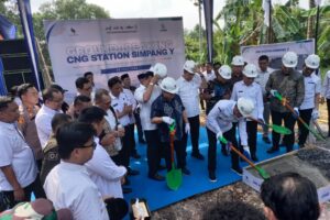 Kapolsek Indralaya Ogan Ilir Hadiri Groundbreaking CNG Station Simpang Y dan Tasyakuran HUT ke-17 PT CNG Hilir Raya