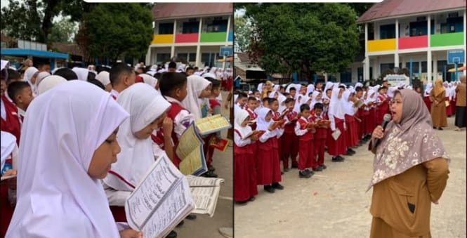 SDN 10 Lahat Biasakan Siswa Awali Hari dengan Sholawat dan Membaca Juz Amma