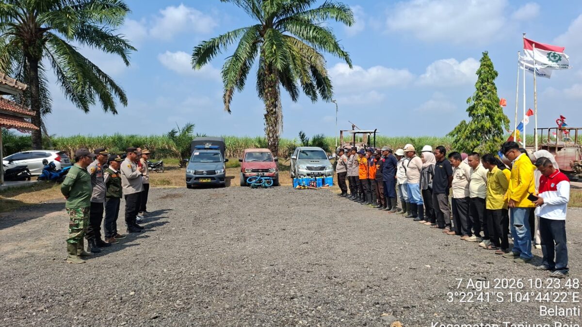 Polsek Tanjung Raja Gelar Apel Kesiapsiagaan Hadapi Karhutla