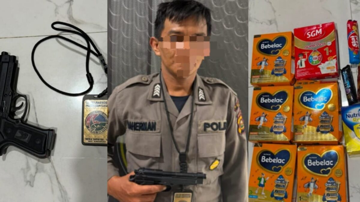 Nyamar Jadi Polisi, Pria di Palembang Diduga Curi Susu di Minimarket