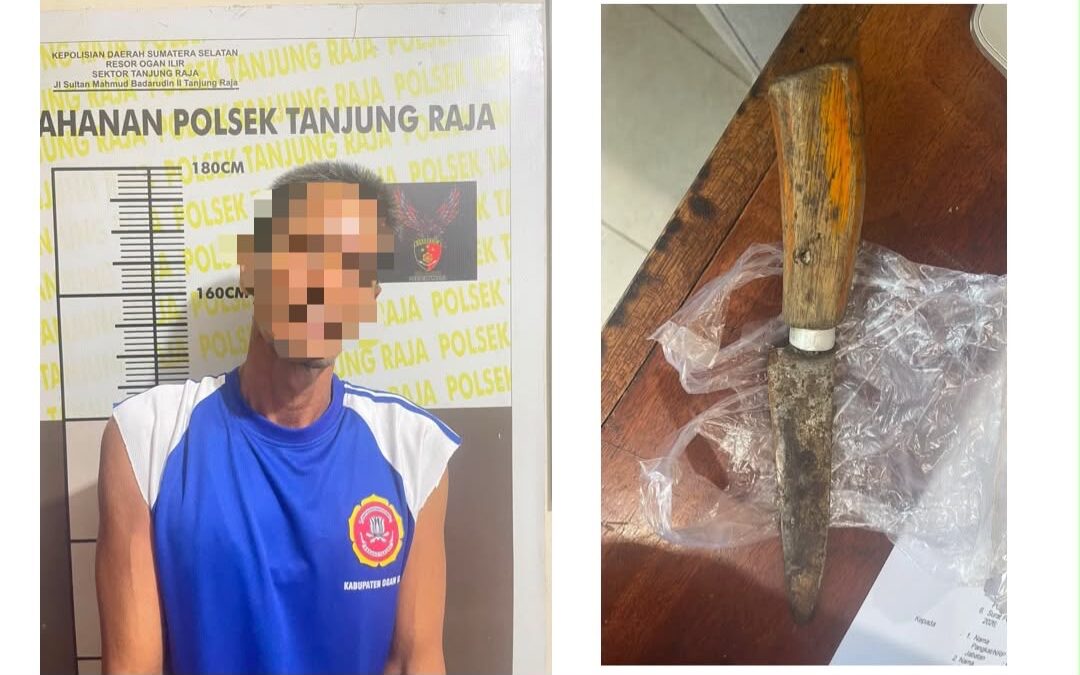 Bawa Pisau 24 Cm, Pria Asal Prabumulih Diamankan Polisi di Ogan Ilir