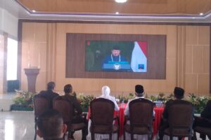 Detik-Detik Proklamasi HUT RI ke-81 Diperingati di Pendopoan Rumah Dinas Bupati Lahat