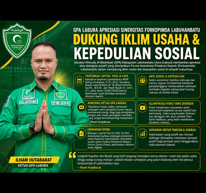 GPA Labura Apresiasi Kehadiran Forkopimda di Grand Opening Capital Pool, Dorong Ekonomi Daerah