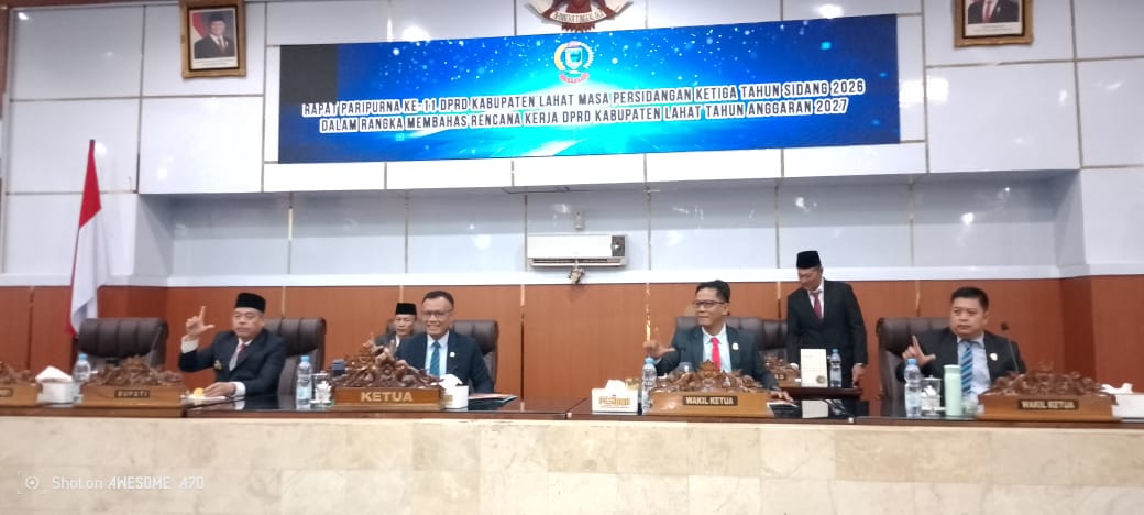 DPRD Lahat Bahas Rencana Kerja 2027 dalam Rapat Paripurna ke-11