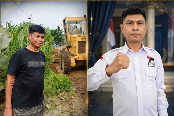 Jalan Kampung Tarutung Rusak, Ketua PSI Labura Bantu Perbaikan Secara Swadaya