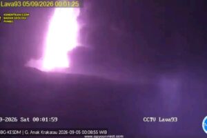 Anak Krakatau Kembali Erupsi, Dentuman Terdengar di Pos Pengamatan