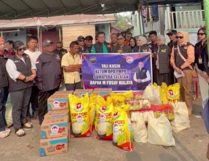 Pasca Kebakaran di Kertapati, PMPB Sumsel Salurkan Bantuan untuk Korban