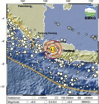 Gempa M4,1 Guncang Bogor, Getaran Terasa Dua Kali hingga Kalapanunggal Sukabumi