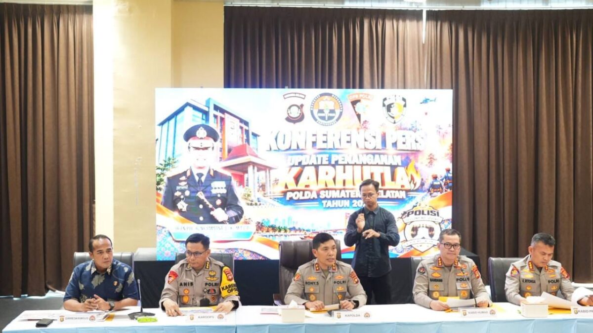 Polda Sumsel Tangani 62 Kasus Karhutla, 52 Orang Jadi Tersangka